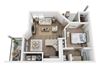 A1/A2R Floor Plan, 1 Bed 1-Bath